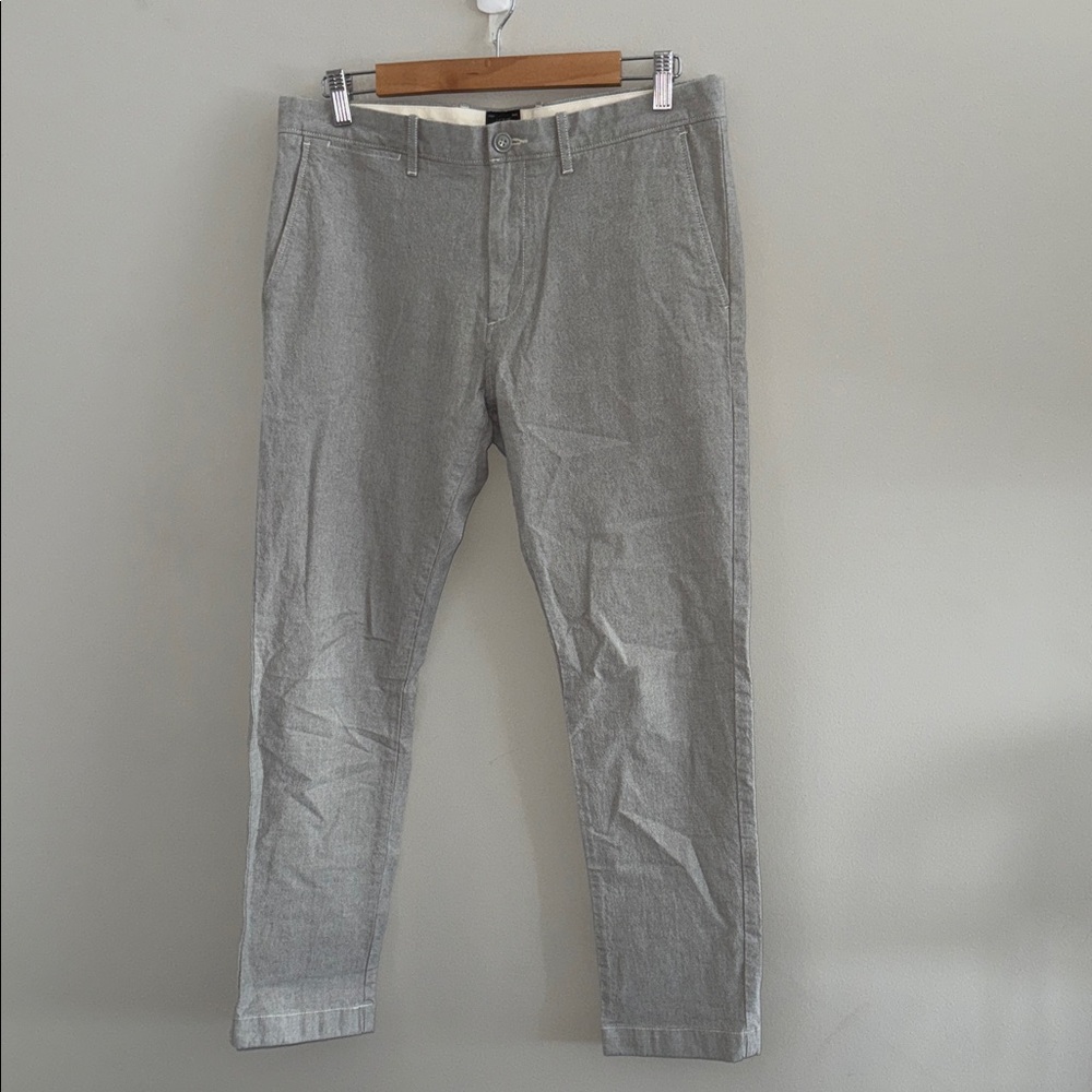 J. Crew Men's Light Gray Stretch Chinos